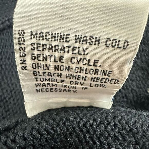 Y2K Guess Women's S Longline Duster Cardigan Sweater Black Knit Tie Waist Winter - Picture 8 of 12